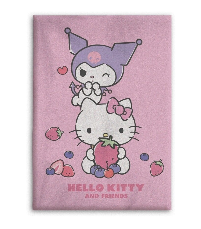 Plaid polaire kuromi hello kitty
