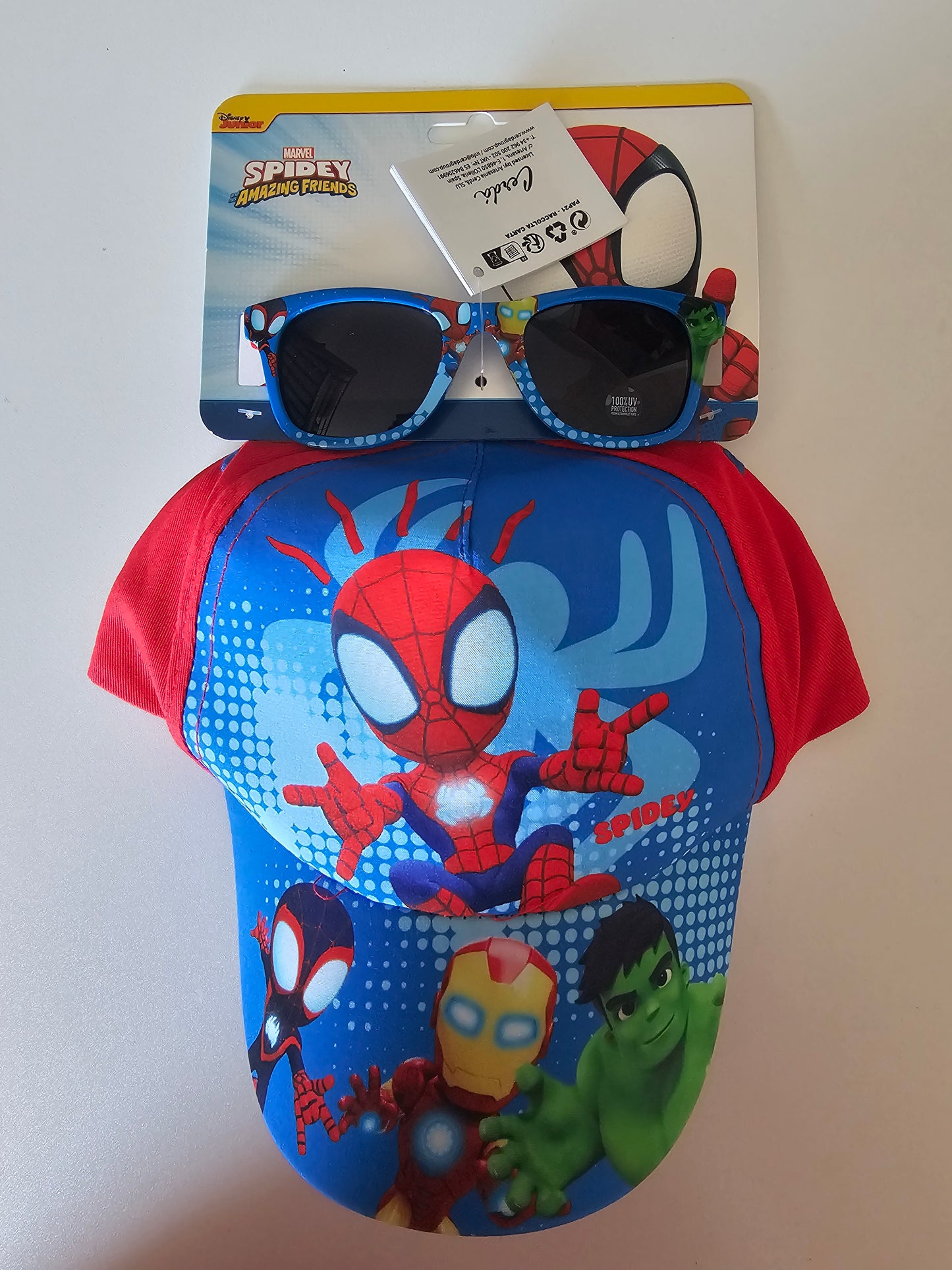 Casquette et lunettes spidey