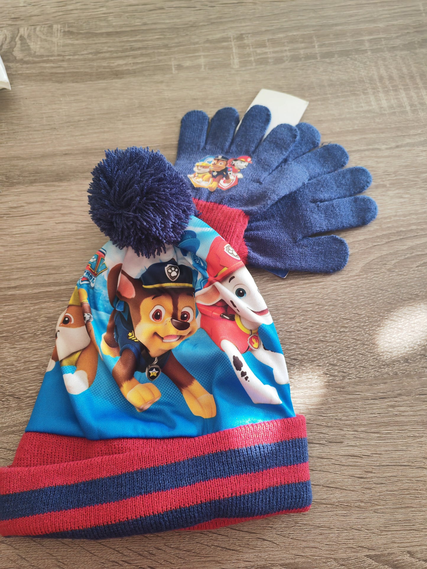 Bonnet et gants pat patrouille