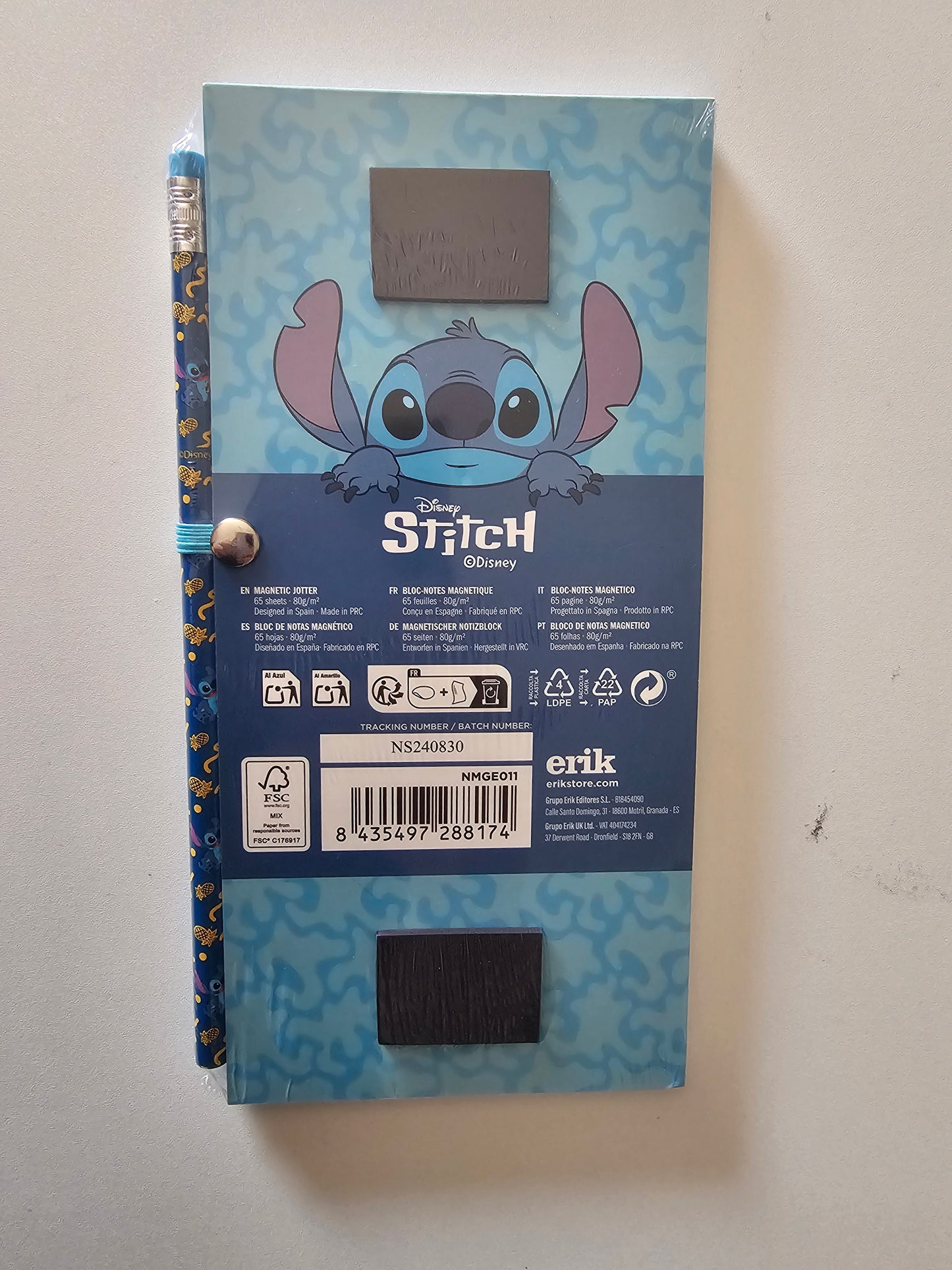 Bloc note magnétique stitch