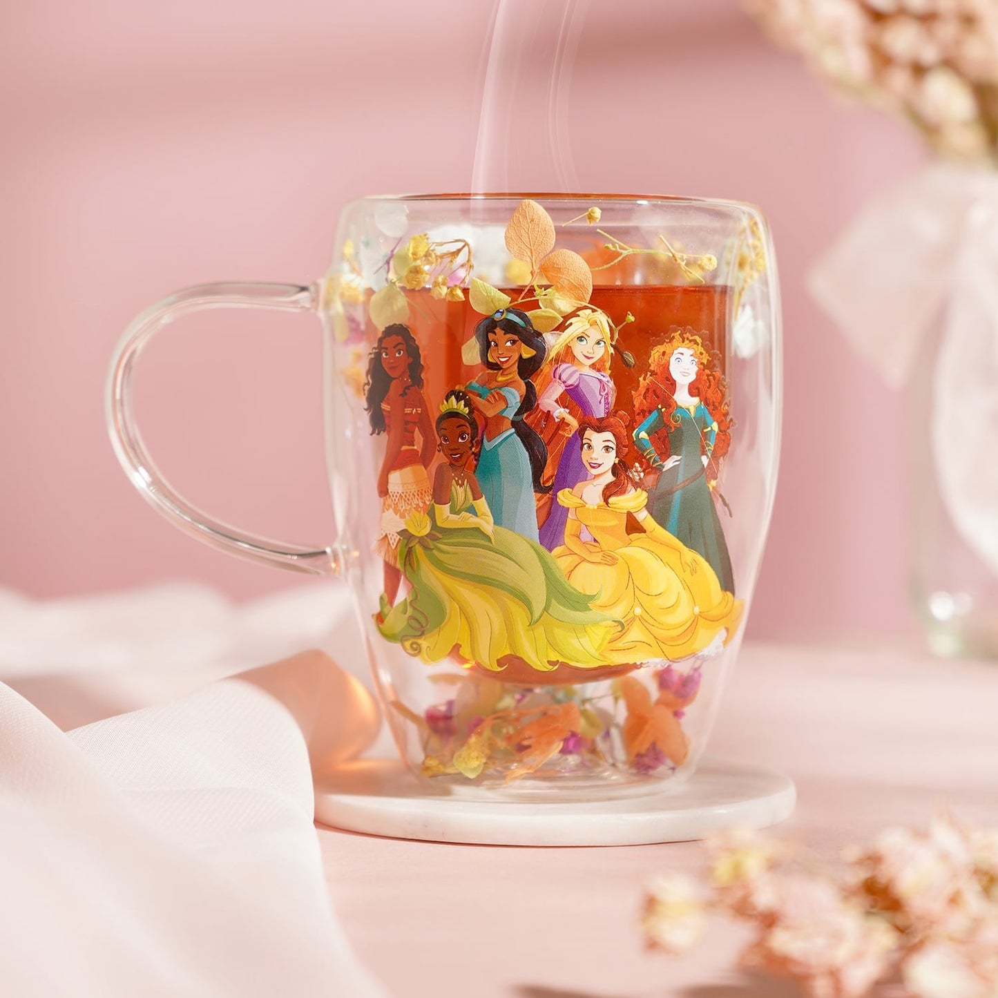 Verre fleurs séchées princesse
